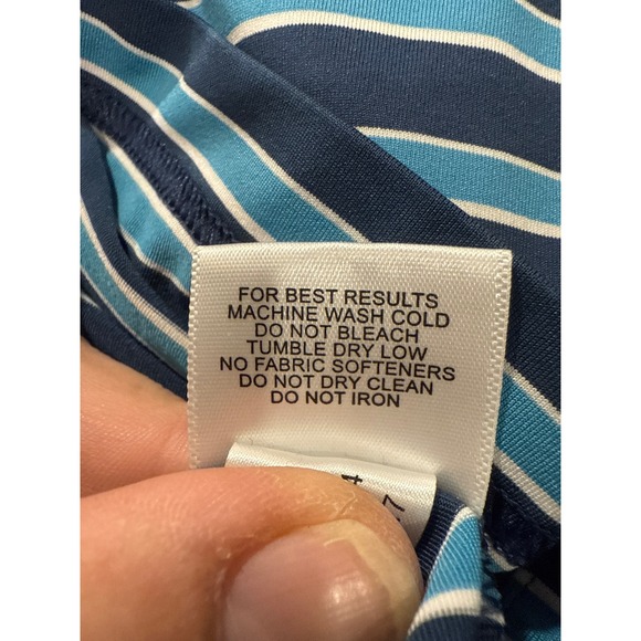 Peter Millar Summer Comfort XL Striped Golf Polo Shirt Blue Menswear Short Sleev - Picture 6 of 6